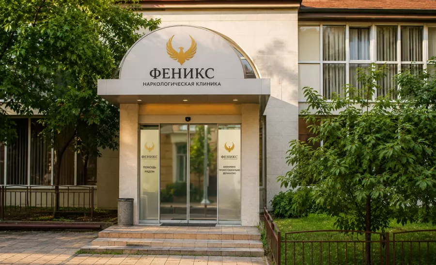 Вход в наркологическую клинику «Феникс» в Вихоревке